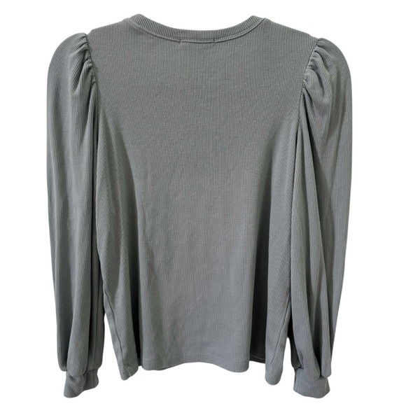 Marine Layer Lexi Rib Puff Sleeve Top in “Slate” Size XS - Picture 8 of 12